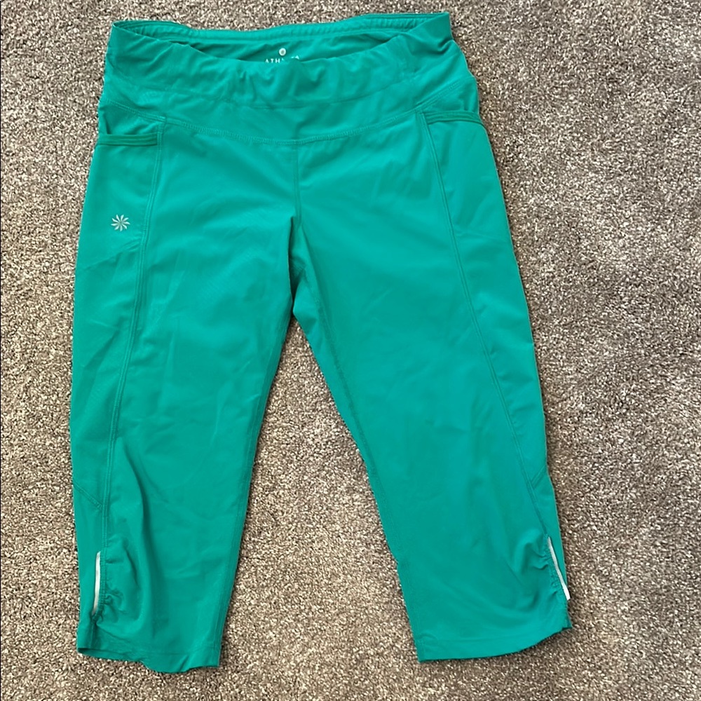 Athleta Womens Dobby Be Free Knicker Capri Leggings, Size S